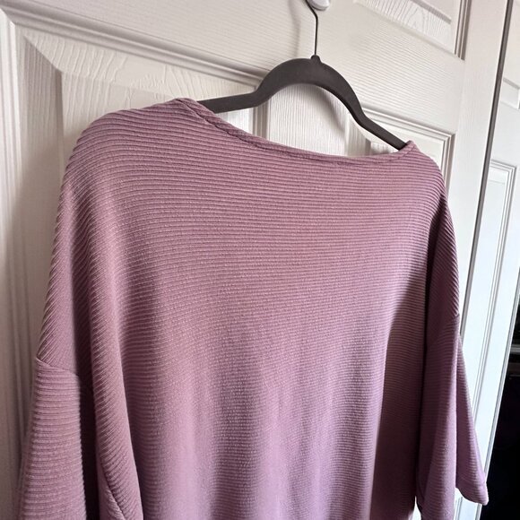Women's Size 14 Anko Mauve Pink Dolman Bat Wing Half Sleeve Ribbed Top NWOT - Picture 4 of 5